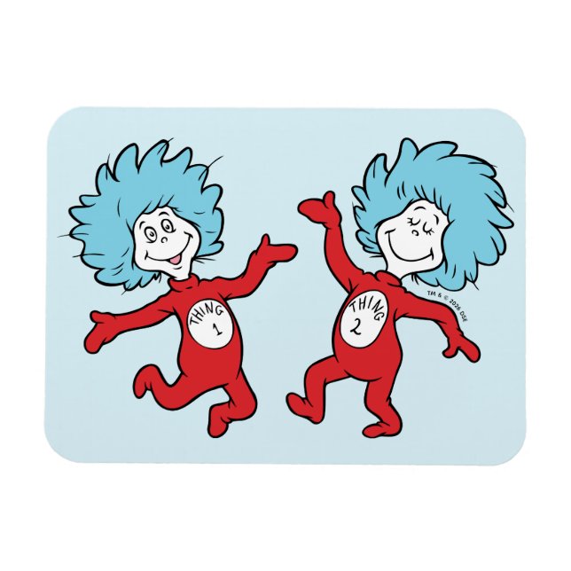 Magnet Flexible Dr. Seuss Chose 1 et Chose 2 Personnage (Horizontal)