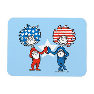 Magnet Flexible Dr. Seuss   Chose Une Chose Deux Graphique Patriot