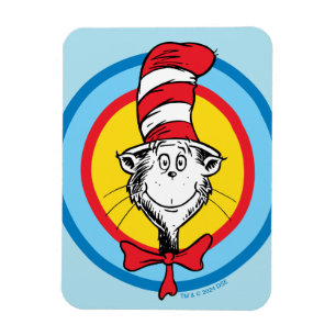Magnet Flexible Dr. Seuss Graphisme de tête de Chat dans le Chap