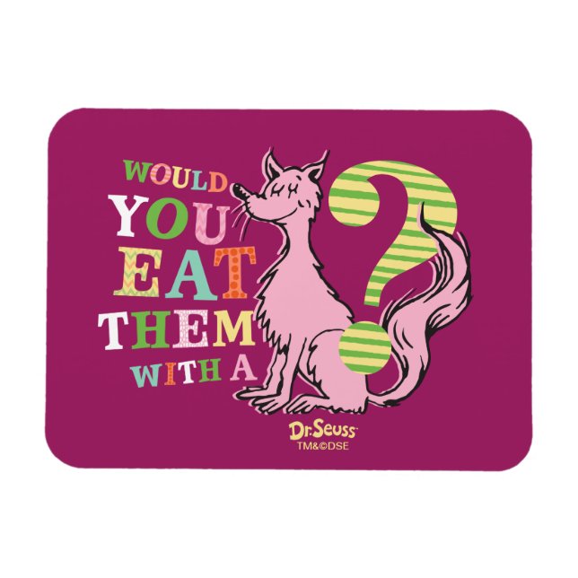 Magnet Flexible Dr. Seuss | Les mangeriez-vous avec un renard ? (Horizontal)