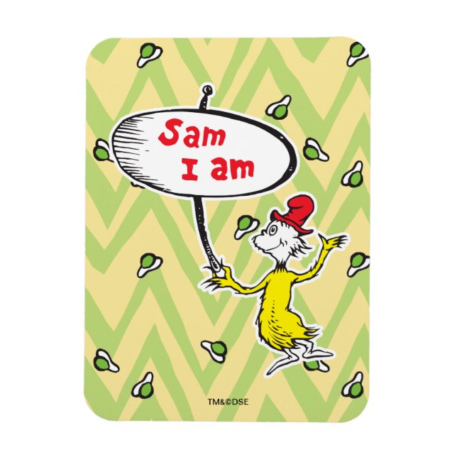 Magnet Flexible Dr Seuss | Symbole de retenue Sam-I-Am (Vertical)