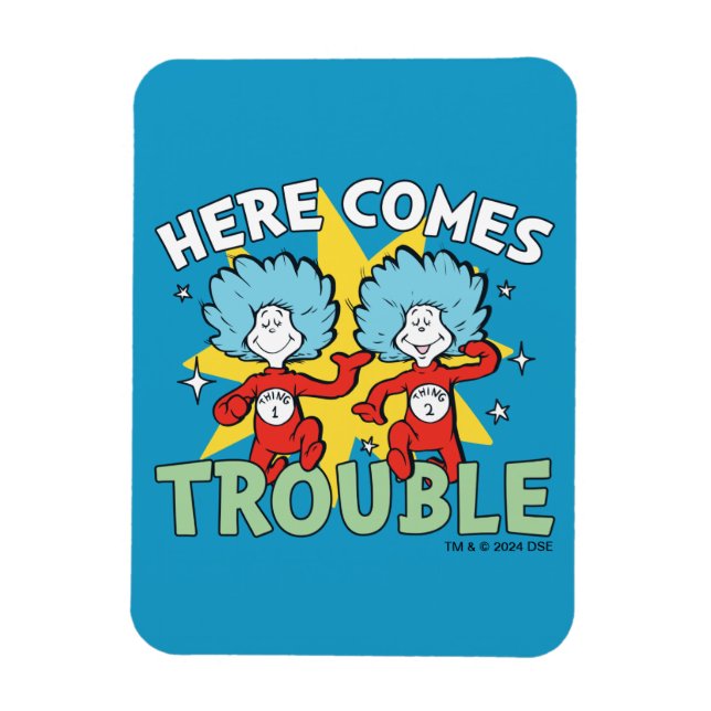 Magnet Flexible Dr Seuss | Une Chose Deux Ici, C'Est Difficile (Vertical)