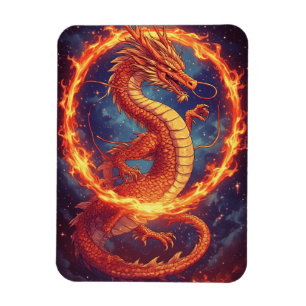 Magnet Flexible Dragon ardent pour les amateurs de fantasy et de m