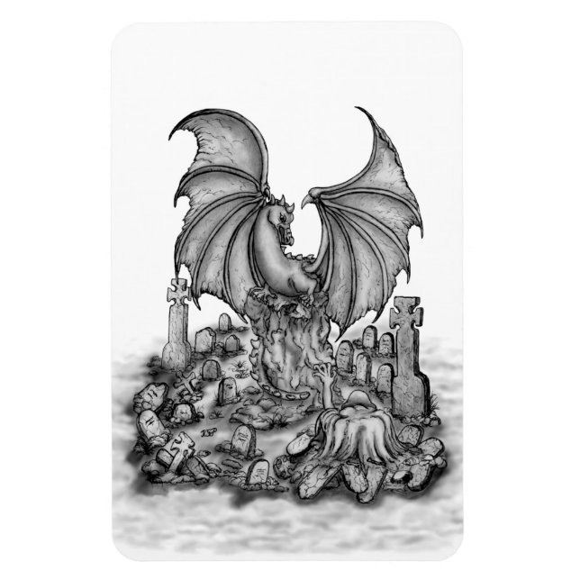 Magnet Flexible Dragon avec Zombie (Vertical)