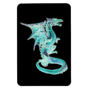 Magnet Flexible Dragon Bleu Ciel Créature Fantastique Étonnante Ar
