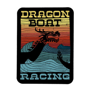 Magnet Flexible Dragon Boat Racing Retro Look
