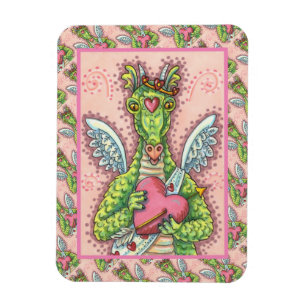 MAGNET FLEXIBLE DRAGON CUPIDE, COEUR ET FLÈCHE IMAGINAIRE VALENTIN