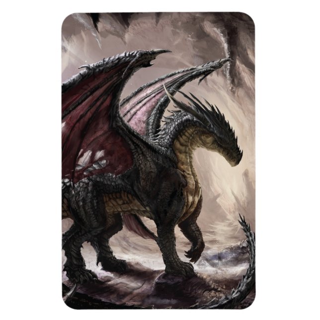 Magnet Flexible Dragon Dans La Grotte (Vertical)