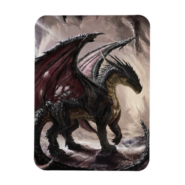 Magnet Flexible Dragon Dans La Grotte (Vertical)