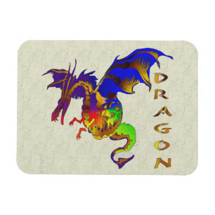 Magnet Flexible Dragon d'arc-en-ciel