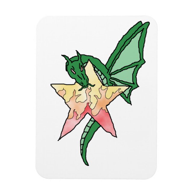 Magnet Flexible Dragon de feu (Vertical)