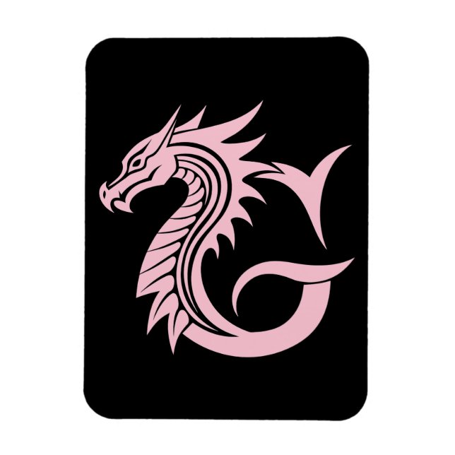 Magnet Flexible Dragon Styled Letter G, Dragon Alphabet, Monogram (Vertical)