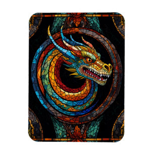 Magnet Flexible Dragon Swirl en mosaïque multicolore