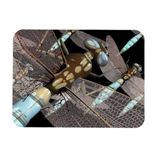 Magnet Flexible Dragonfly Air Force sur Black (Horizontal)