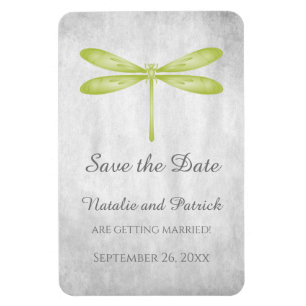 Magnet Flexible Dragonfly verte Enregistrer l'aimant de date