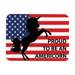 Magnet Flexible Drapeau 4 juillet américain patriotique Unicorne É