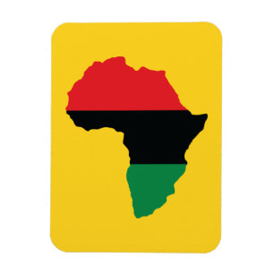 Magnet Flexible Drapeau Afrique rouge, noire et verte