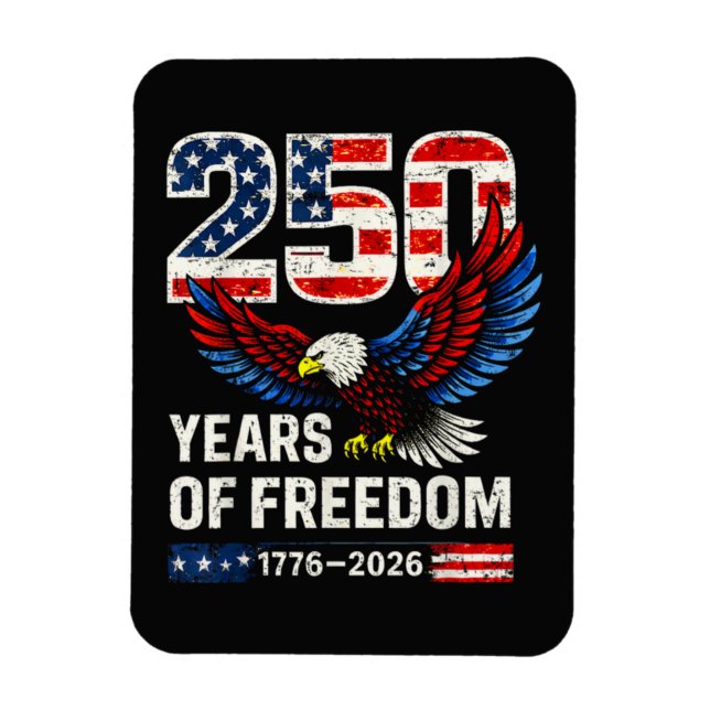 Magnet Flexible drapeau américain 250e anniversaire américain (Vertical)