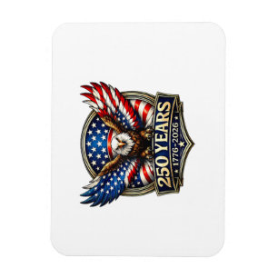 Magnet Flexible Drapeau américain 4 juillet Aigle Vintage 250 ans