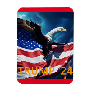 Magnet Flexible Drapeau américain Aigle TRUMP 2024