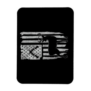 Magnet Flexible Drapeau Américain Chasse au Cerf Patriotique Chass