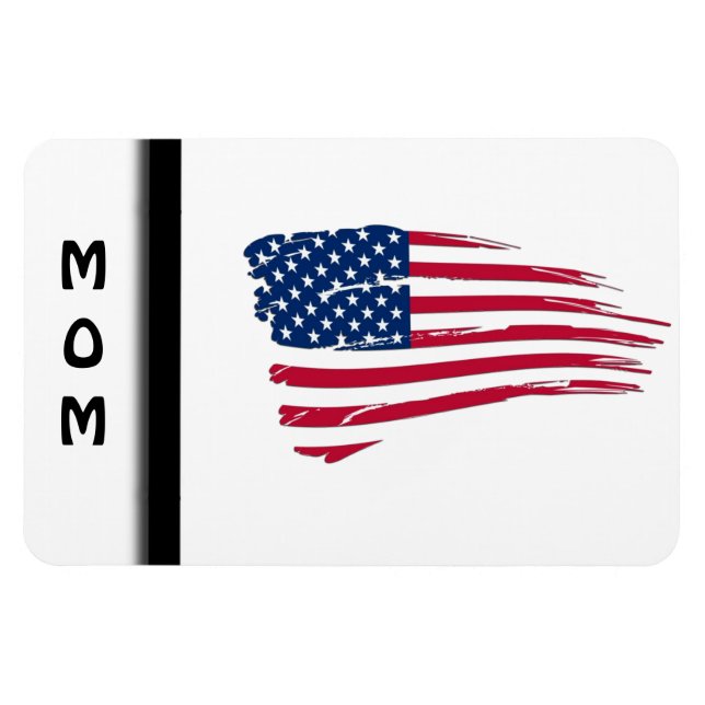 Magnet Flexible Drapeau américain en lambeaux (Horizontal)