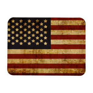 Magnet Flexible Drapeau américain patriotique grunge vintage des