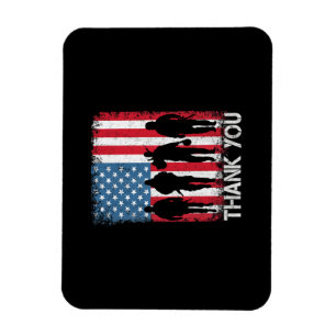 Magnet Flexible Drapeau Américain Patriotique Merci