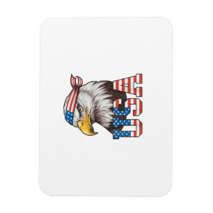 Magnet Flexible Drapeau américain USA Hommes Femmes Enfants Aigle 