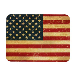 Magnet Flexible Drapeau américain vintage grunge USA