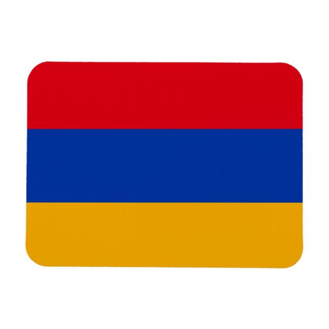 Magnet Flexible Drapeau arménien patriotique (Horizontal)