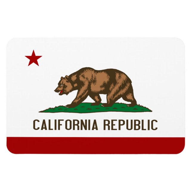 Magnet Flexible Drapeau CALIFORNIE - (Horizontal)