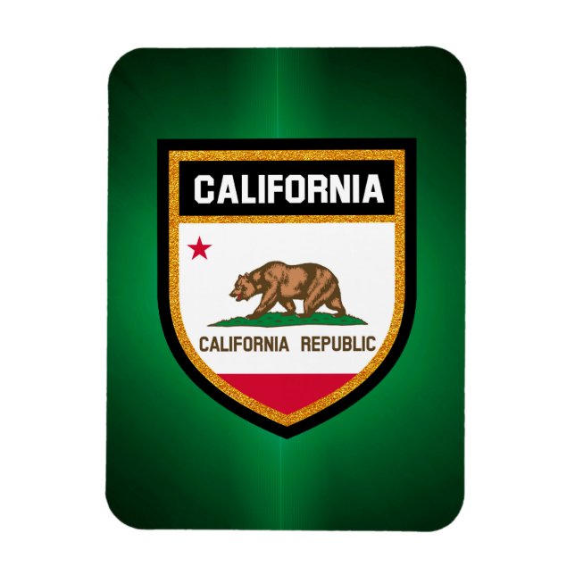 Magnet Flexible Drapeau de Californie (Vertical)