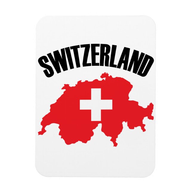 Magnet Flexible Drapeau de carte Suisse (Vertical)