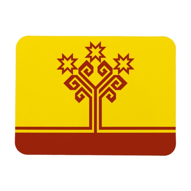 Magnet Flexible Drapeau de Chuvashia (Horizontal)