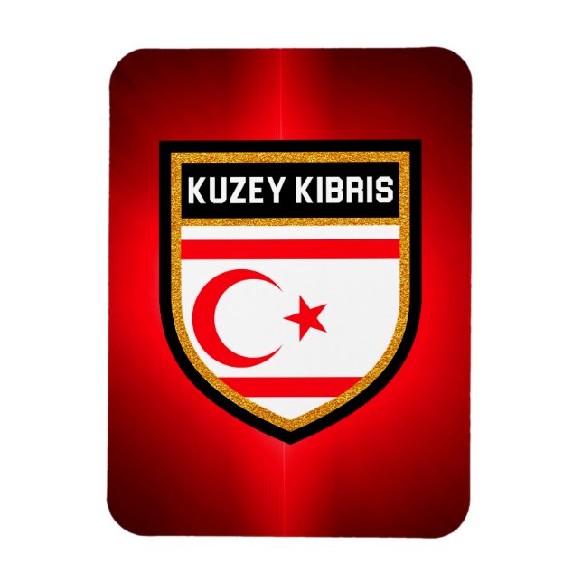 Magnet Flexible Drapeau de Chypre du Nord (Vertical)