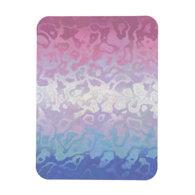 Magnet Flexible Drapeau de fierté bigender tripant ondoyant funky  (Vertical)