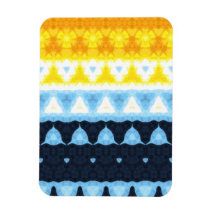 Magnet Flexible Drapeau de fierté Boho Groovy Géométrique Abstrait