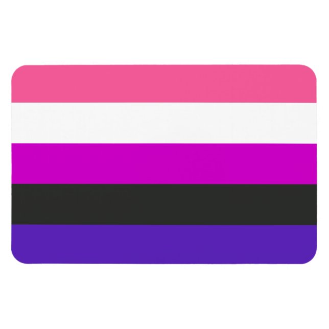 Magnet Flexible Drapeau de fierté genderfluid (Horizontal)