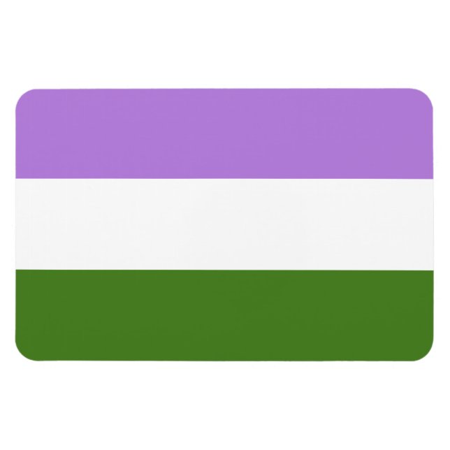 Magnet Flexible Drapeau de fierté genderqueer (Horizontal)