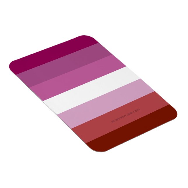 Magnet Flexible Drapeau de fierté lesbienne de SlipperyJoe féminin (Côté Droit)