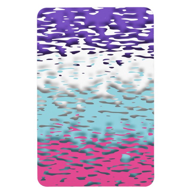 Magnet Flexible Drapeau de fierté multisexuel funky trippy ondulé  (Vertical)