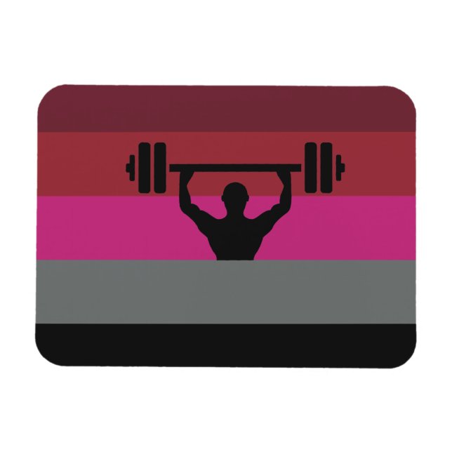 MAGNET FLEXIBLE DRAPEAU DE FIERTE MUSCLE (Horizontal)