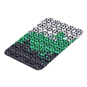 Magnet Flexible Drapeau de fierté Neutrois Abstrait Pixelisé Tripa