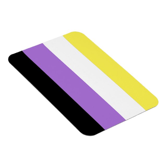 Magnet Flexible Drapeau de fierté non binaire (Côté Droit)