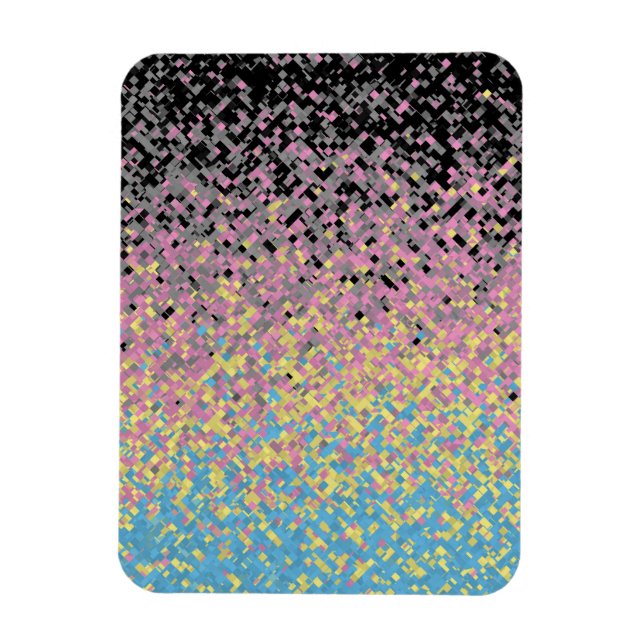 Magnet Flexible Drapeau de fierté polygender pixelisé funky tripan (Vertical)