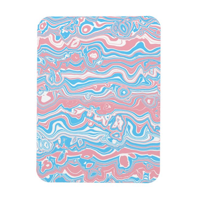 Magnet Flexible Drapeau de fierté trans Hippie Bohème Groovy Vague (Vertical)