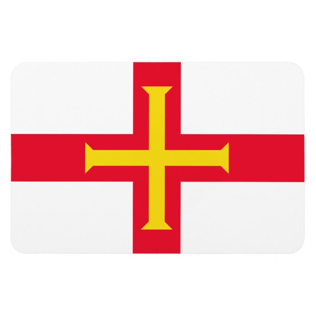 Magnet Flexible Drapeau de Guernesey (Horizontal)