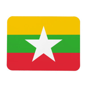 Magnet Flexible Drapeau de la Birmanie/Myanmar