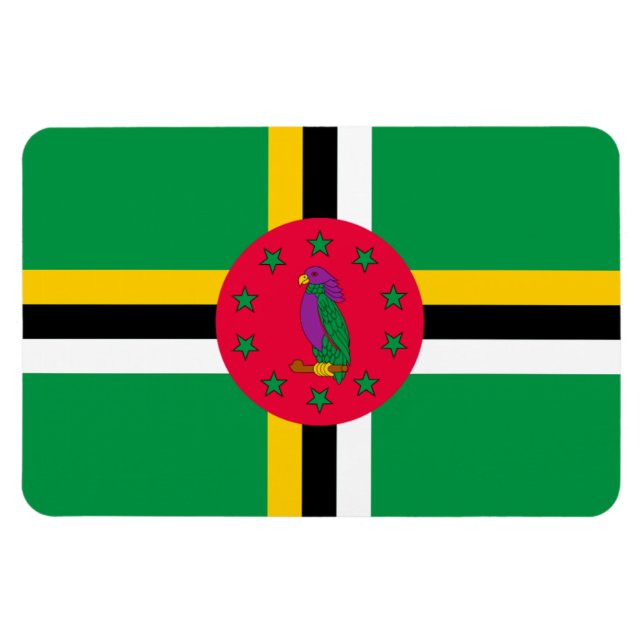 Magnet Flexible Drapeau de la Dominique (Horizontal)